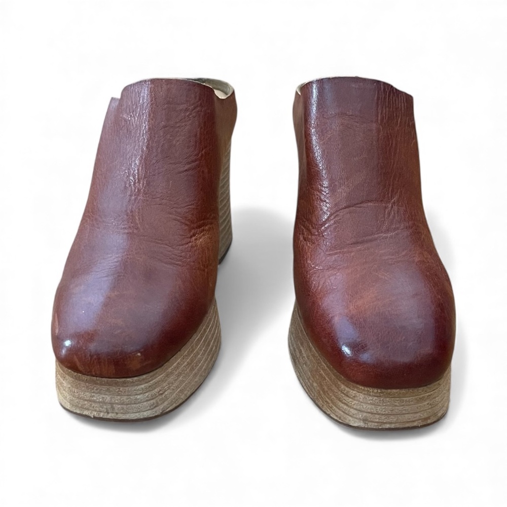 Kork-Ease Veronica Heeled Clogs Brown Leather Size 9 - Picture 2 of 9
